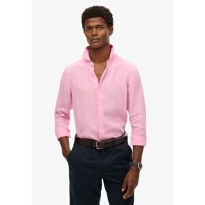 Superdry für Herren. M4010995A Urlaubsshirt rosa (XL), Lässig, Leinen, Langarm Superdry für Herren. M4010995A Urlaubsshirt rosa (XL), Lässig, Leinen, Langarm