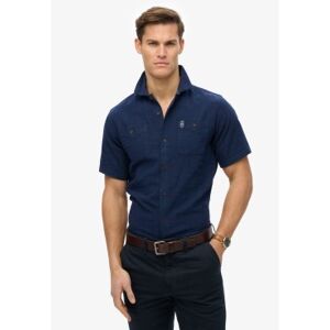 Superdry für Herren. M4010986A Texturiertes Kurzarmhemd Merchant Store (S), Lässig, Baumwolle, Marine Superdry für Herren. M4010986A Texturiertes Kurzarmhemd Merchant Store (S), Lässig, Baumwolle, Marine