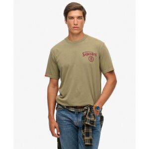 Superdry für Herren. M1012248A Tokyo Narrative Lose T-Shirt dunkelgrün (S), Lässig, Baumwolle, Kurzarm Superdry für Herren. M1012248A Tokyo Narrative Lose T-Shirt dunkelgrün (S), Lässig, Baumwolle, Kurzarm
