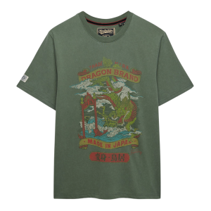 Superdry für Herren. M1012235A Tokyo Entspanntes T-Shirt grün (M), Lässig, Baumwolle, Kurzarm Superdry für Herren. M1012235A Tokyo Entspanntes T-Shirt grün (M), Lässig, Baumwolle, Kurzarm