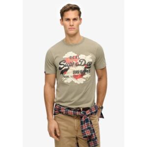 Superdry für Herren. M1012111A Grünes Vintage-T-Shirt aus Tokio (XL), Lässig, Baumwolle, Kurzarm Superdry für Herren. M1012111A Grünes Vintage-T-Shirt aus Tokio (XL), Lässig, Baumwolle, Kurzarm