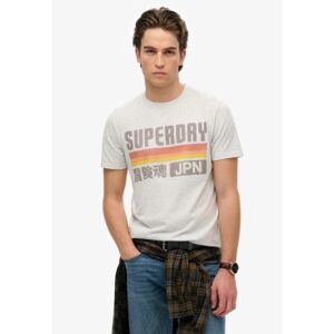 Superdry für Herren. M1012174A Entspannt geschnittenes gestreiftes T-Shirt Japan grau (S), Lässig, Baumwolle, Kurzarm Superdry für Herren. M1012174A Entspannt geschnittenes gestreiftes T-Shirt Japan grau (S), Lässig, Baumwolle, Kurzarm