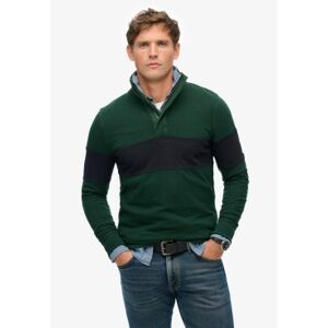 Superdry für Herren. M2014171A Klassisches Rugbytrikot mit grünem Bäckerkragen (M), Lässig, Baumwolle Superdry für Herren. M2014171A Klassisches Rugbytrikot mit grünem Bäckerkragen (M), Lässig, Baumwolle