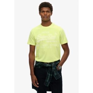Superdry für Herren. M1012119A Fluor gelb Vintage-T-Shirt (S), Lässig, Baumwolle, Kurzarm Superdry für Herren. M1012119A Fluor gelb Vintage-T-Shirt (S), Lässig, Baumwolle, Kurzarm