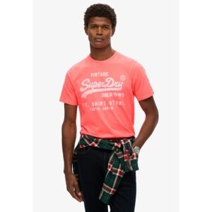 Superdry für Herren. M1012119A Koralle Vintage Fluor T-shirt (M), Lässig, Baumwolle, Kurzarm Superdry für Herren. M1012119A Koralle Vintage Fluor T-shirt (M), Lässig, Baumwolle, Kurzarm