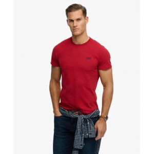 Superdry für Herren. M1011245B Essential Bio-T-Shirt rot (M), Lässig, Baumwolle, Kurzarm Superdry für Herren. M1011245B Essential Bio-T-Shirt rot (M), Lässig, Baumwolle, Kurzarm