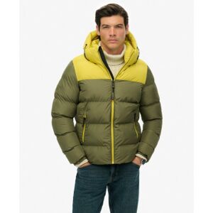 Superdry für Herren. M5012281A Steppjacke Colorblock grün (M), Lässig, Recyceltes Polyester, Nachhaltig Superdry für Herren. M5012281A Steppjacke Colorblock grün (M), Lässig, Recyceltes Polyester, Nachhaltig