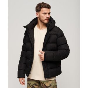 Superdry für Herren. M5011907A Mikrofaser Steppjacke mit Kapuze Sport schwarz (M), Lässig, Recyceltes Polyester Superdry für Herren. M5011907A Mikrofaser Steppjacke mit Kapuze Sport schwarz (M), Lässig, Recyceltes Polyester