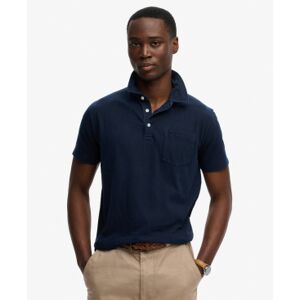 Superdry für Herren. M1110486A Polo Classic Baumwolle Leinen navy (S), Klassisch, Kurzarm, Marine Superdry für Herren. M1110486A Polo Classic Baumwolle Leinen navy (S), Klassisch, Kurzarm, Marine