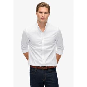 Superdry für Herren. M4011064A Essentials Tailored Lite Hemd weiß (S), Baumwolle, Klassisch, Langarm Superdry für Herren. M4011064A Essentials Tailored Lite Hemd weiß (S), Baumwolle, Klassisch, Langarm