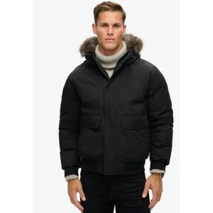 Superdry für Herren. M5011930A Kunstpelz-Bomberjacke Everest schwarz (M), Lässig, Recyceltes Polyester, Nachhaltig Superdry für Herren. M5011930A Kunstpelz-Bomberjacke Everest schwarz (M), Lässig, Recyceltes Polyester, Nachhaltig