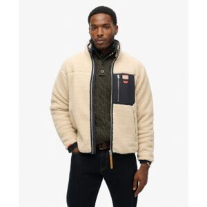 Superdry für Herren. M2014141A Vintage Retro beige durchgehender Reißverschluss mit Fleecefutter (XXL), Lässig, Polyester Superdry für Herren. M2014141A Vintage Retro beige durchgehender Reißverschluss mit Fleecefutter (XXL), Lässig, Polyester