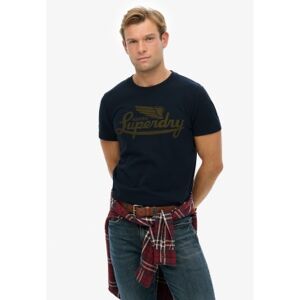Superdry für Herren. M1012229A Heritage Brand Entspanntes T-shirt navy (S), Lässig, Baumwolle, Kurzarm, Marine Superdry für Herren. M1012229A Heritage Brand Entspanntes T-shirt navy (S), Lässig, Baumwolle, Kurzarm, Marine