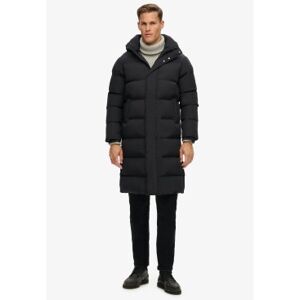 Superdry für Herren. M5011977A Lange Steppjacke mit Kapuze schwarz (M), Lässig, Nachhaltig, Recyceltes Nylon Superdry für Herren. M5011977A Lange Steppjacke mit Kapuze schwarz (M), Lässig, Nachhaltig, Recyceltes Nylon