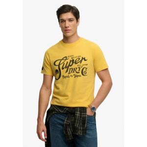 Superdry für Herren. M1012352A Industriearbeiter Entspanntes T-Shirt gelb (L), Lässig, Baumwolle, Kurzarm Superdry für Herren. M1012352A Industriearbeiter Entspanntes T-Shirt gelb (L), Lässig, Baumwolle, Kurzarm