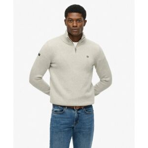 Superdry für Herren. M6110706A Pullover mit Mao-Kragen und grauem Reißverschluss (XXL), Lässig, Baumwolle Superdry für Herren. M6110706A Pullover mit Mao-Kragen und grauem Reißverschluss (XXL), Lässig, Baumwolle