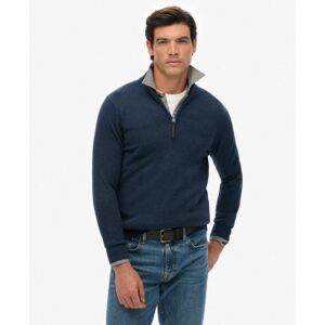 Superdry für Herren. M6110690A Pullover Essentials Half Zip navy (S), Lässig, Baumwolle, Marine Superdry für Herren. M6110690A Pullover Essentials Half Zip navy (S), Lässig, Baumwolle, Marine