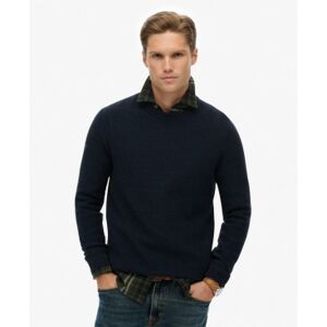 Superdry für Herren. M6110681A Light Texture Pullover navy (M), Lässig, Baumwolle, Marine Superdry für Herren. M6110681A Light Texture Pullover navy (M), Lässig, Baumwolle, Marine