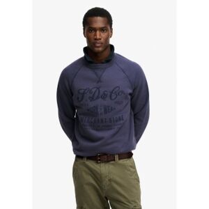 Superdry für Herren. M2014474A Merchant Vintage Print navy Sweatshirt (L), Lässig, Baumwolle, Marine Superdry für Herren. M2014474A Merchant Vintage Print navy Sweatshirt (L), Lässig, Baumwolle, Marine