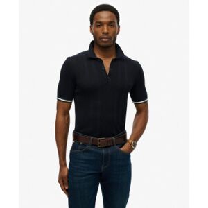 Superdry für Herren. M1110441A Poloshirt Textur navy (XL), Lässig, Baumwolle, Kurzarm, Marine Superdry für Herren. M1110441A Poloshirt Textur navy (XL), Lässig, Baumwolle, Kurzarm, Marine