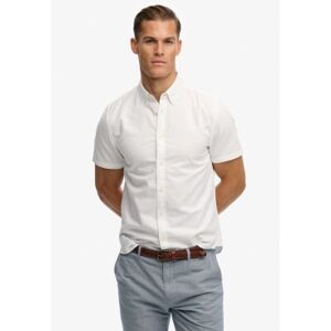 Superdry für Herren. M4011101A Preppy Oxford Hemd weiß (L), Lässig, Baumwolle, Klassisch, Kurzarm Superdry für Herren. M4011101A Preppy Oxford Hemd weiß (L), Lässig, Baumwolle, Klassisch, Kurzarm