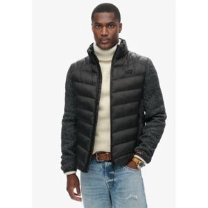 Superdry für Herren. M5011916A Storm Knit Hybrid Wattierte Jacke schwarz (S), Lässig, Nachhaltig, Recyceltes Nylon Superdry für Herren. M5011916A Storm Knit Hybrid Wattierte Jacke schwarz (S), Lässig, Nachhaltig, Recyceltes Nylon