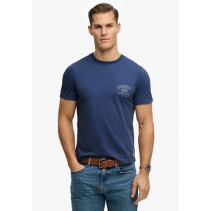 Superdry für Herren. M1012368A Vintage-Taschen-T-Shirt navy (S), Lässig, Baumwolle, Kurzarm, Marine Superdry für Herren. M1012368A Vintage-Taschen-T-Shirt navy (S), Lässig, Baumwolle, Kurzarm, Marine
