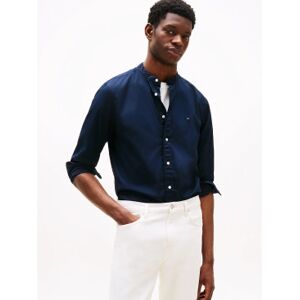 Tommy Hilfiger für Herren. MW0MW39966 Flex-Hemd mit marineblauem Kragen (S), Lässig, Baumwolle, Langarm Tommy Hilfiger für Herren. MW0MW39966 Flex-Hemd mit marineblauem Kragen (S), Lässig, Baumwolle, Langarm