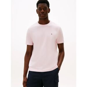 Tommy Hilfiger für Herren. MW0MW39995 T-Shirt mit gesticktem Logo rosa (L), Lässig, Baumwolle, Kurzarm Tommy Hilfiger für Herren. MW0MW39995 T-Shirt mit gesticktem Logo rosa (L), Lässig, Baumwolle, Kurzarm