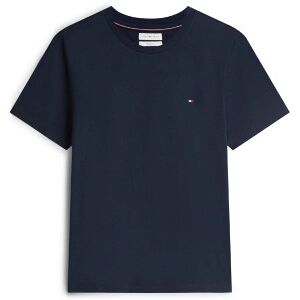 Tommy Hilfiger für Herren. MW0MW39995 T-Shirt mit Rundhalsausschnitt und gesticktem Logo blau (L), Lässig, Baumwolle, Kurzarm Tommy Hilfiger für Herren. MW0MW39995 T-Shirt mit Rundhalsausschnitt und gesticktem Logo blau (L), Lässig, Baumwolle, Kurzarm