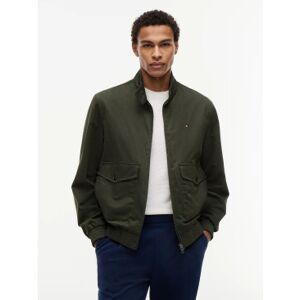 Tommy Hilfiger für Herren. MW0MW42507 Harrington-Jacke mit Reißverschluss und Logo grün (S), Lässig, Baumwolle Tommy Hilfiger für Herren. MW0MW42507 Harrington-Jacke mit Reißverschluss und Logo grün (S), Lässig, Baumwolle