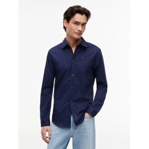 Tommy Jeans für Herren. DM0DM04405 Original Stretch Popeline Hemd navy (XS), Lässig, Baumwolle, Langarm, Marine Tommy Jeans für Herren. DM0DM04405 Original Stretch Popeline Hemd navy (XS), Lässig, Baumwolle, Langarm, Marine