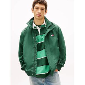 Tommy Jeans für Herren. DM0DM22738 Wasserabweisende Jacke mit grünem Rückenlogo (L), Lässig, Nylon Tommy Jeans für Herren. DM0DM22738 Wasserabweisende Jacke mit grünem Rückenlogo (L), Lässig, Nylon