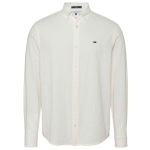 Tommy Jeans für Herren. DM0DM20875 Langarmhemd Reg Leinen off-white (S), Weiß, Lässig, Bio-Baumwolle, Nachhaltig Tommy Jeans für Herren. DM0DM20875 Langarmhemd Reg Leinen off-white (S), Weiß, Lässig, Bio-Baumwolle, Nachhaltig