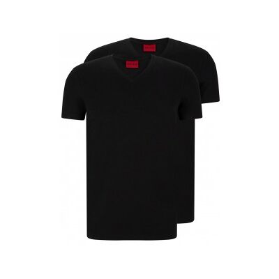 HUGO für Herren. 50325417 Pack 2 T-Shirts Peak Kragen schwarz (XL), Lässig, Baumwolle, Kurzarm, Nachhaltig HUGO für Herren. 50325417 Pack 2 T-Shirts Peak Kragen schwarz (XL), Lässig, Baumwolle, Kurzarm, Nachhaltig