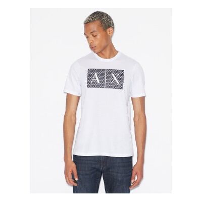 Giorgio Armani A X Armani Exchange für Herren. 8NZTCKZ8H4Z1100 Quadrate T-shirt weiß (L), Lässig, Baumwolle, Kurzarm Giorgio Armani A X Armani Exchange für Herren. 8NZTCKZ8H4Z1100 Quadrate T-shirt weiß (L), Lässig, Baumwolle, Kurzarm