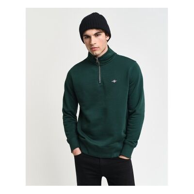 Gant für Herren. 2008005 Shield Half Zip Sweatshirt grün (L), Lässig, Baumwolle Gant für Herren. 2008005 Shield Half Zip Sweatshirt grün (L), Lässig, Baumwolle
