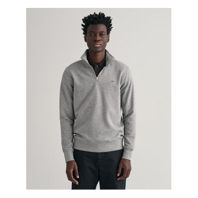 Gant für Herren. 2008005 Graues Shield Sweatshirt mit halbem Reißverschluss (XXL), Lässig, Baumwolle Gant für Herren. 2008005 Graues Shield Sweatshirt mit halbem Reißverschluss (XXL), Lässig, Baumwolle