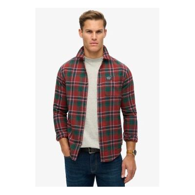 Superdry für Herren. M4010727A Holzfällerhemd rot (S), Lässig, Baumwolle, Langarm Superdry für Herren. M4010727A Holzfällerhemd rot (S), Lässig, Baumwolle, Langarm