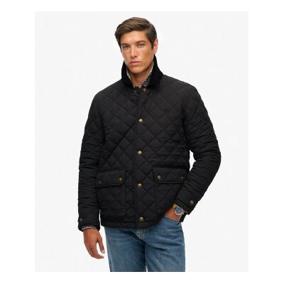 Superdry für Herren. M5012270A Gesteppte Estate Coach Jacke schwarz (L), Lässig, Polyester Superdry für Herren. M5012270A Gesteppte Estate Coach Jacke schwarz (L), Lässig, Polyester