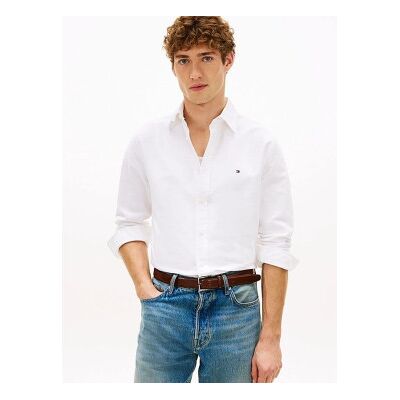 Tommy Hilfiger für Herren. MW0MW35774 Oxford-Hemd in normaler Passform weiß (3XL), Lässig, Baumwolle, Langarm Tommy Hilfiger für Herren. MW0MW35774 Oxford-Hemd in normaler Passform weiß (3XL), Lässig, Baumwolle, Langarm