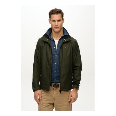 Superdry für Herren. M5012163A Windbreaker Jacke ohne Logo und Kapuze grün (L), Lässig, Polyester Superdry für Herren. M5012163A Windbreaker Jacke ohne Logo und Kapuze grün (L), Lässig, Polyester