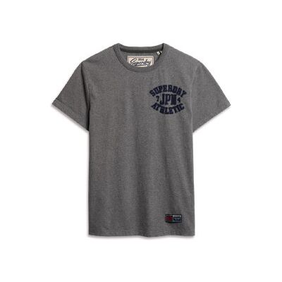 Superdry für Herren. M1012041A Vintage Athletic graues Kurzarm-T-Shirt mit Brustausschnitt (XXL), Lässig, Baumwolle Superdry für Herren. M1012041A Vintage Athletic graues Kurzarm-T-Shirt mit Brustausschnitt (XXL), Lässig, Baumwolle