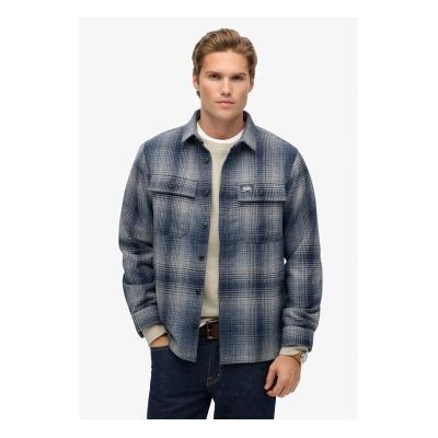 Superdry für Herren. M4011050A Blaues Miller-Überhemd (XXL), Lässig, Baumwolle, Langarm Superdry für Herren. M4011050A Blaues Miller-Überhemd (XXL), Lässig, Baumwolle, Langarm