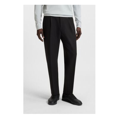 Boss für Herren. 50539085 Schwarze Convert Pleat-Hose (54), Lässig, Polyester Boss für Herren. 50539085 Schwarze Convert Pleat-Hose (54), Lässig, Polyester