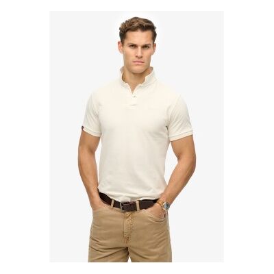 Superdry für Herren. M1110439A Vintage-Polohemd im Destroy-Look, cremefarben (XL), Weiß, Lässig, Baumwolle, Kurzarm Superdry für Herren. M1110439A Vintage-Polohemd im Destroy-Look, cremefarben (XL), Weiß, Lässig, Baumwolle, Kurzarm