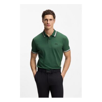 Boss für Herren. 50469055 Polo Paddy dunkelgrün (S), Lässig, Baumwolle, Kurzarm Boss für Herren. 50469055 Polo Paddy dunkelgrün (S), Lässig, Baumwolle, Kurzarm