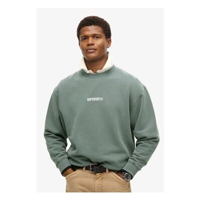 Superdry für Herren. M2013734A Lockeres Sweatshirt mit Rundhalsausschnitt und aufgedrucktem Mikro-Logo ?? blau (M), Lässig, Baumwolle Superdry für Herren. M2013734A Lockeres Sweatshirt mit Rundhalsausschnitt und aufgedrucktem Mikro-Logo ?? blau (M), Lässig, Baumwolle