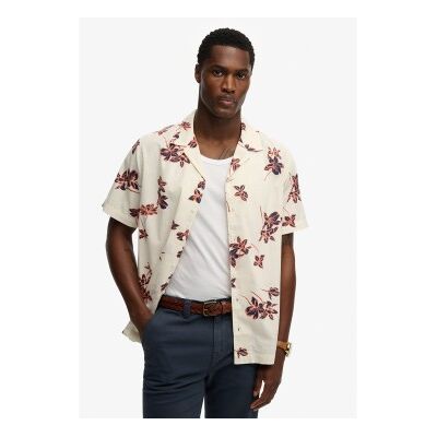 Superdry für Herren. M4011136A Weißes ?Cabana Poolside?-Hemd (L), Lässig, Baumwolle, Kurzarm Superdry für Herren. M4011136A Weißes ?Cabana Poolside?-Hemd (L), Lässig, Baumwolle, Kurzarm