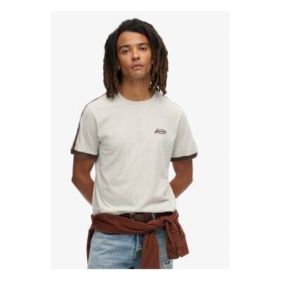 Superdry für Herren. M1012040A Essential Logo Retro T-Shirt, grau (M), Lässig, Baumwolle, Kurzarm Superdry für Herren. M1012040A Essential Logo Retro T-Shirt, grau (M), Lässig, Baumwolle, Kurzarm